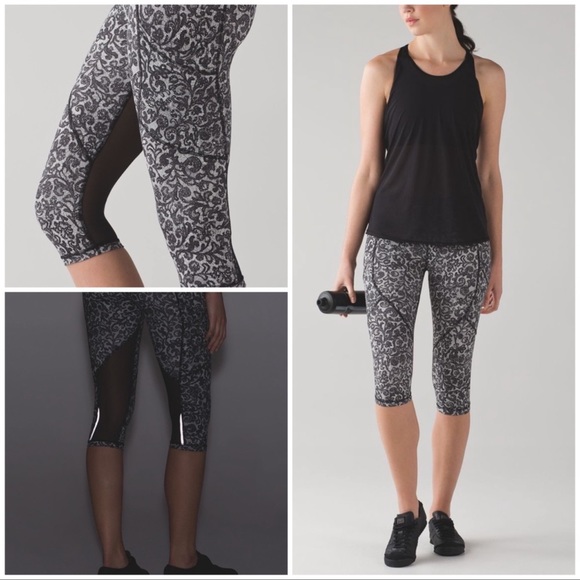 NWOT* Lululemon Outrun Mesh Crop Leggings - Picture 2 of 12